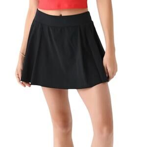 Beyond Yoga Women's Court Advantage Skirt in Black, Size XL